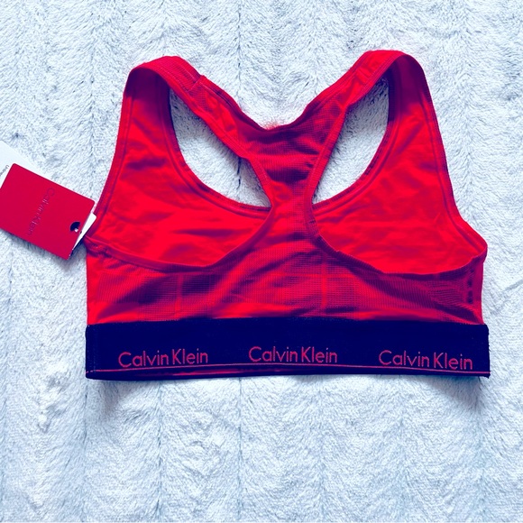 Calvin Klein red plaid bralette - Picture 2 of 5